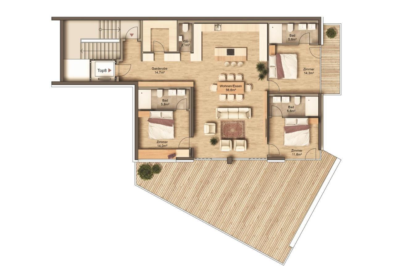 Panorama Residence Moesern 제펠드 인 티롤 외부 사진